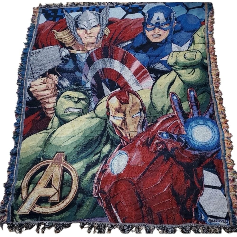 Marvel Avengers Best Team Woven Tapestry Throw Blanket 4x5ft